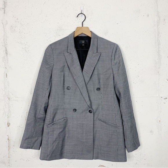 J. Crew 365 Double Breasted Houndstooth Wool Blazer Jacket Size 6 - Picture 1 of 11